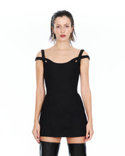 Load image into Gallery viewer, Black Corset Mini Dress
