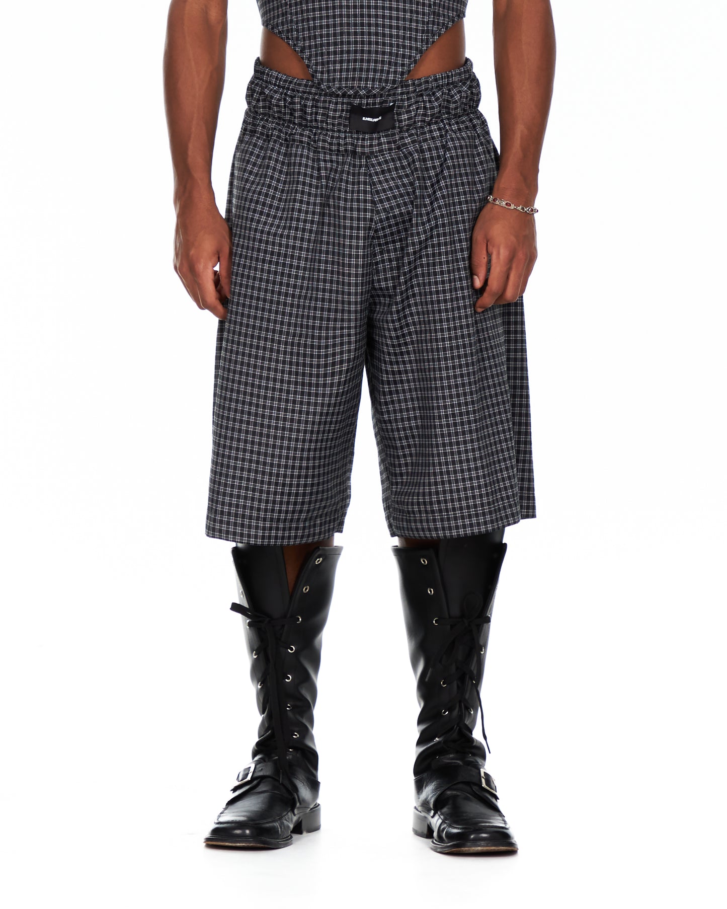 Shirt Wide Waistband Shorts