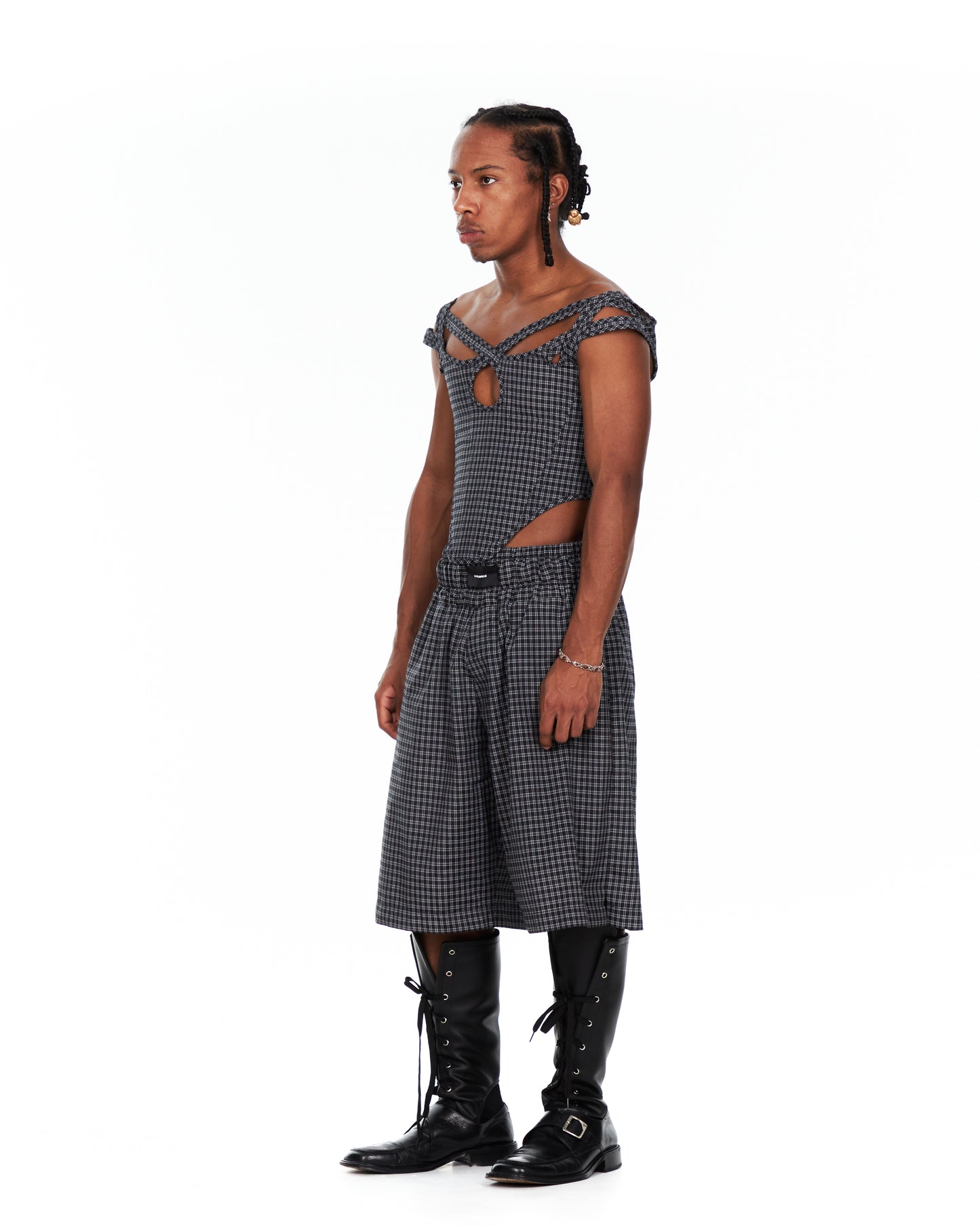 Shirt Wide Waistband Shorts