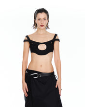 Load image into Gallery viewer, Black Double Strap Corset with Cut Out
