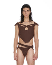 Load image into Gallery viewer, Brown Triple StrapCorset

