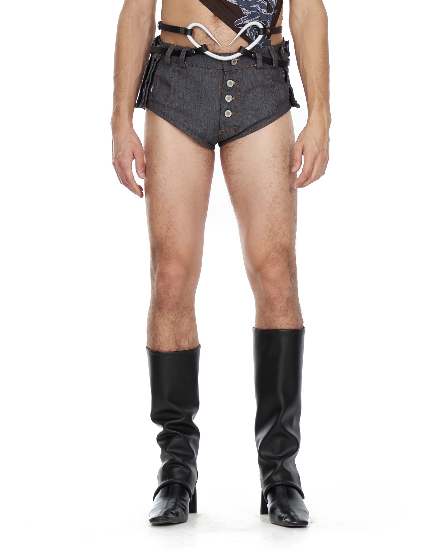 Denim Puzzle Shorts