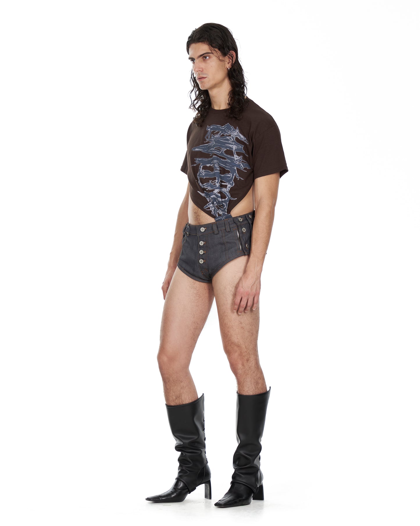 Denim Puzzle Shorts