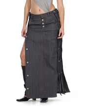 Load image into Gallery viewer, Long Denim Puzzle Skirt
