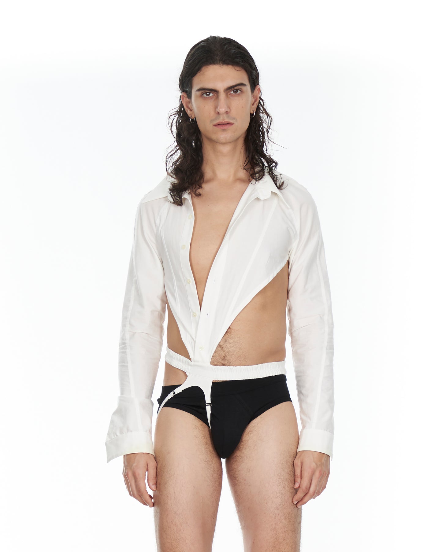 White Jockstrap Shirt