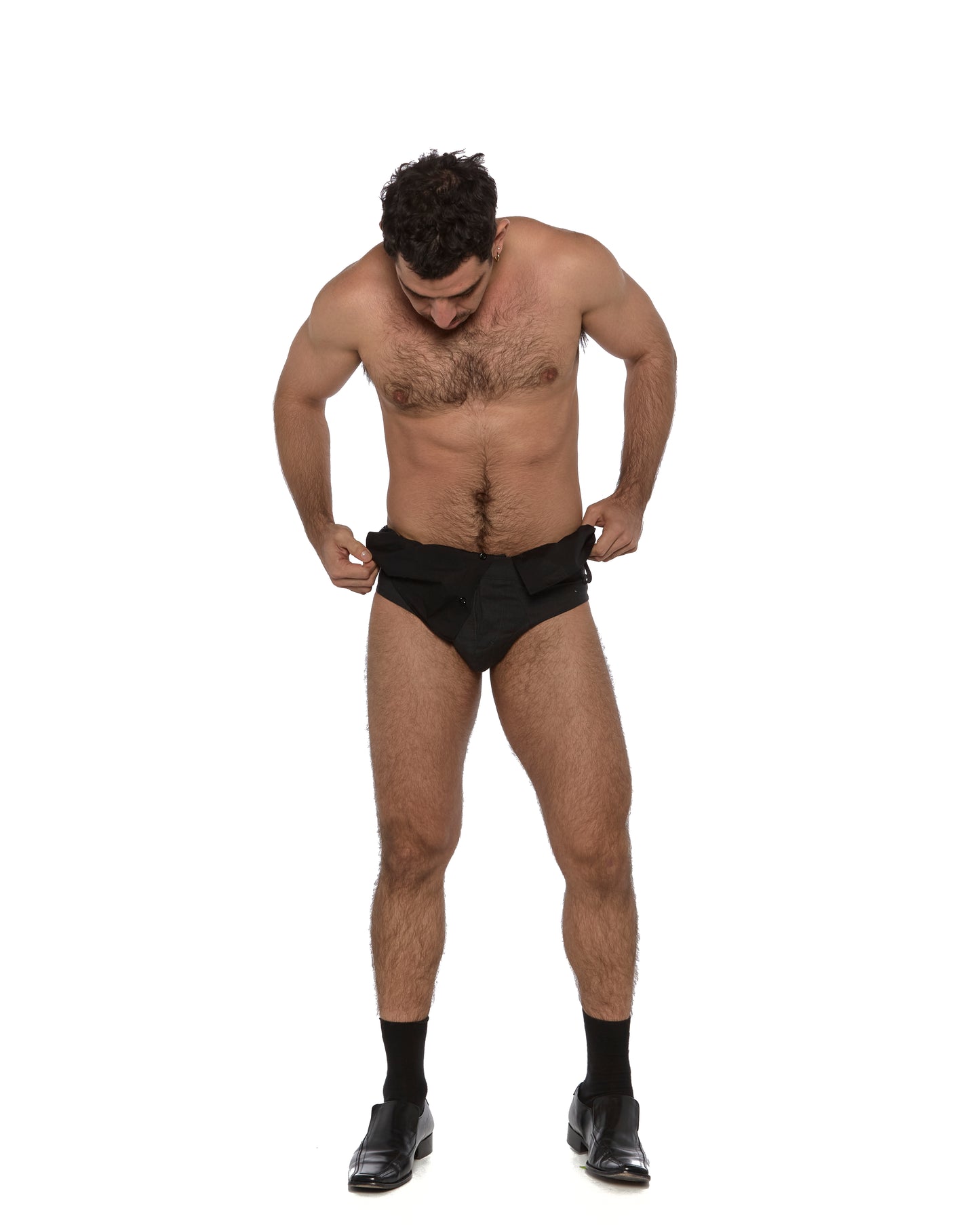 Black Shirt Thong