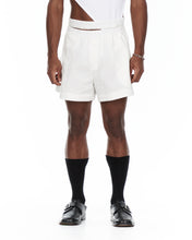 Load image into Gallery viewer, White Double Waistband Shorts
