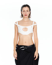 Load image into Gallery viewer, White Double Strap Corset with Cut Out
