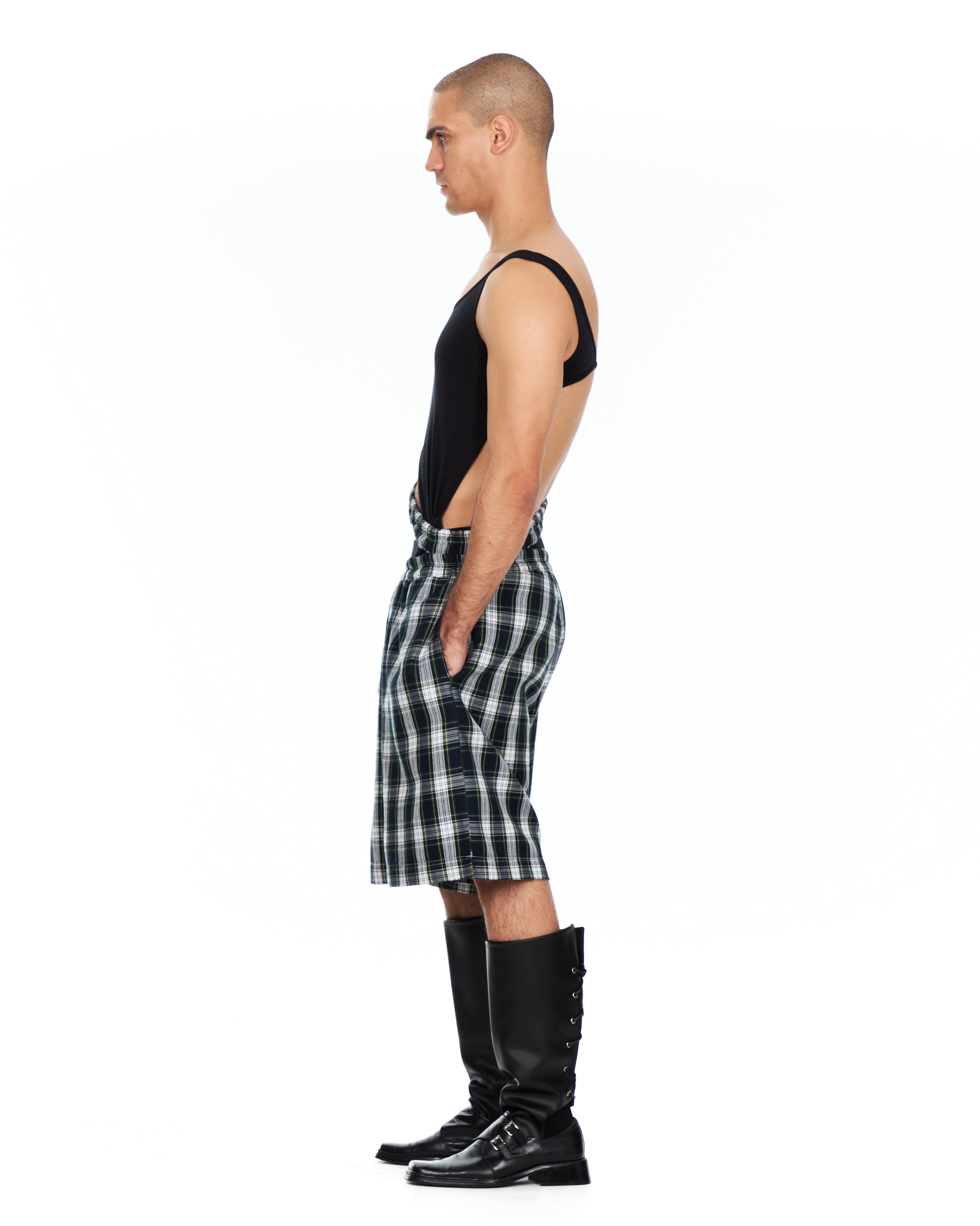 Tartan Double Waistband Shorts