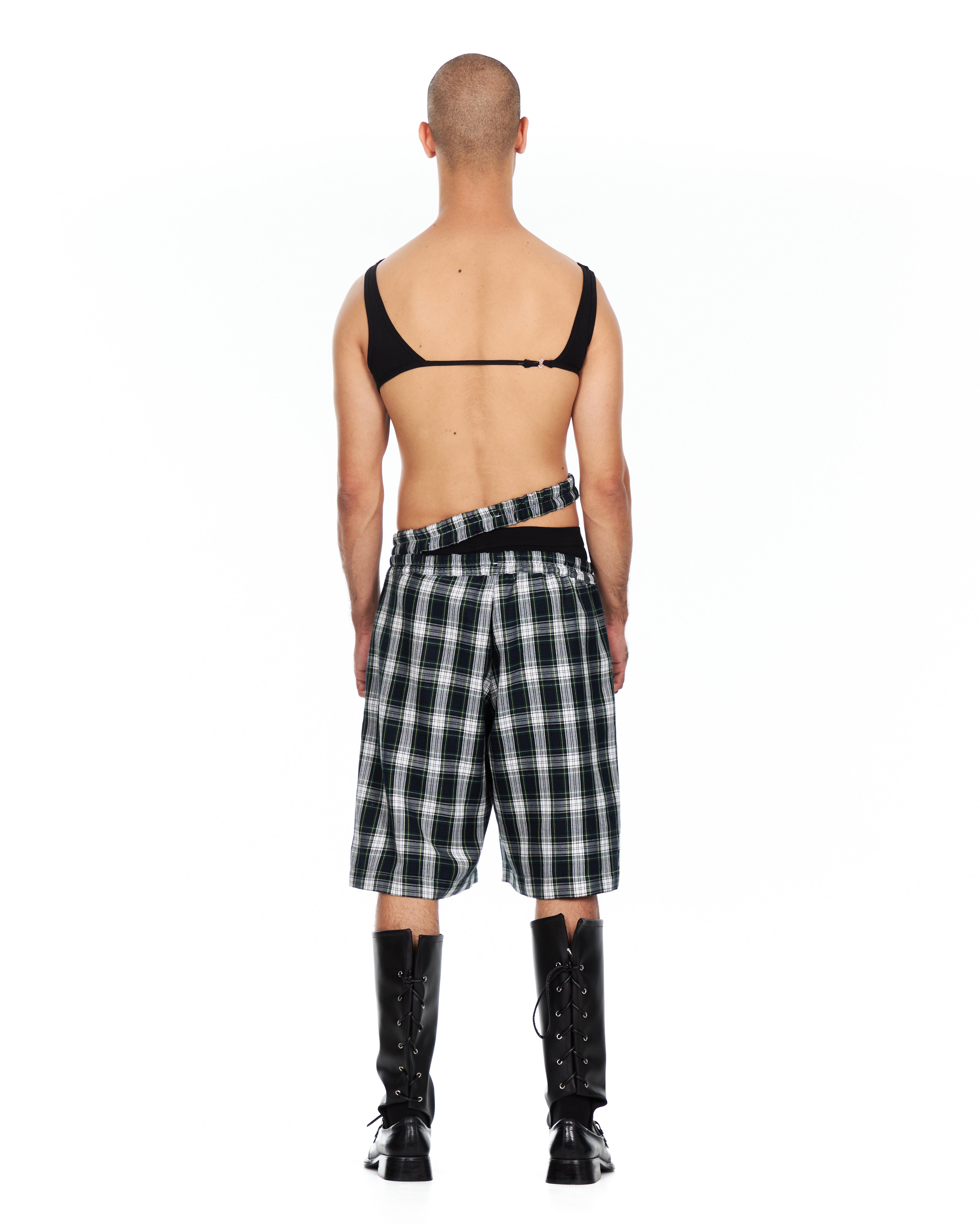 Tartan Double Waistband Shorts