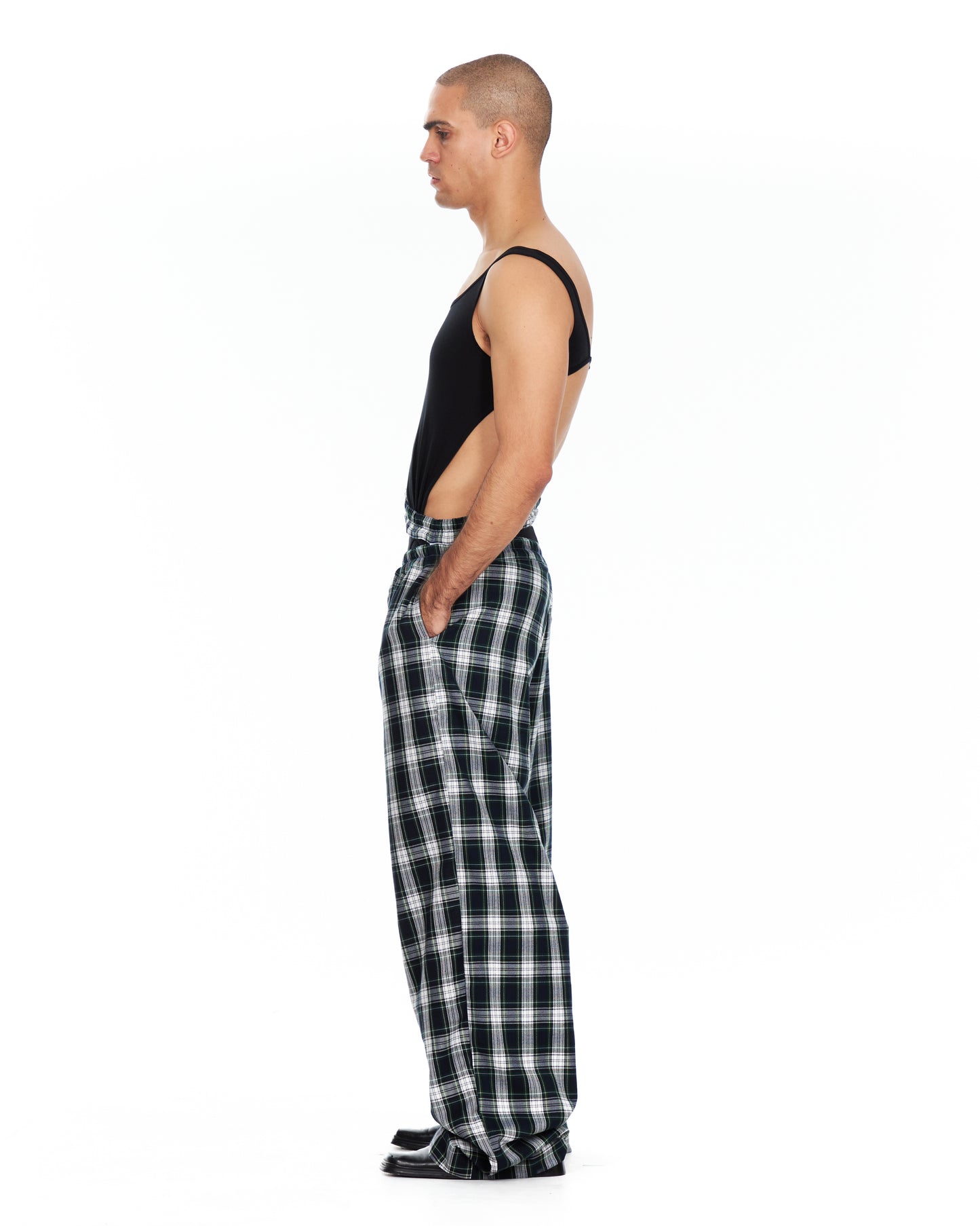 Tartan Double Waistband Pants