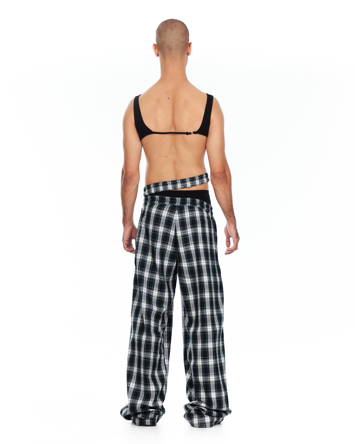 Tartan Double Waistband Pants