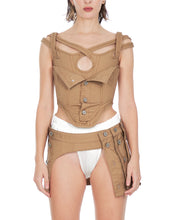 Load image into Gallery viewer, Tripple Strap Corset with front panel
