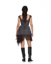 Load image into Gallery viewer, Tripple Strap Denim Corset with front panel
