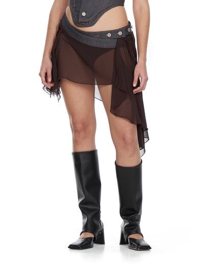Brown Corset Mini Dress (FULL SET)