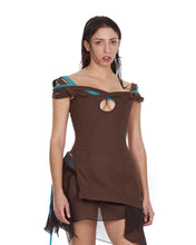 Cargar imagen en el visor de la galería, Brown Corset Mini Dress (FULL SET)
