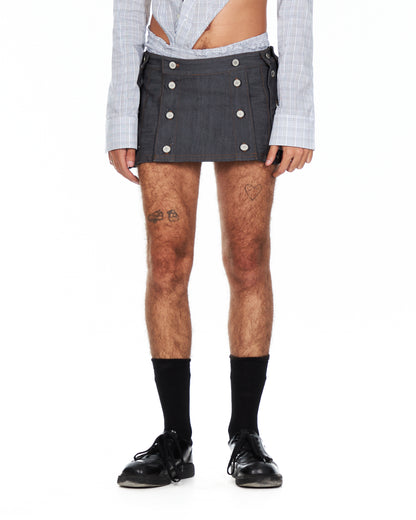 Denim Mini Puzzle Skirt