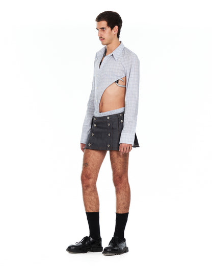 Denim Mini Puzzle Skirt