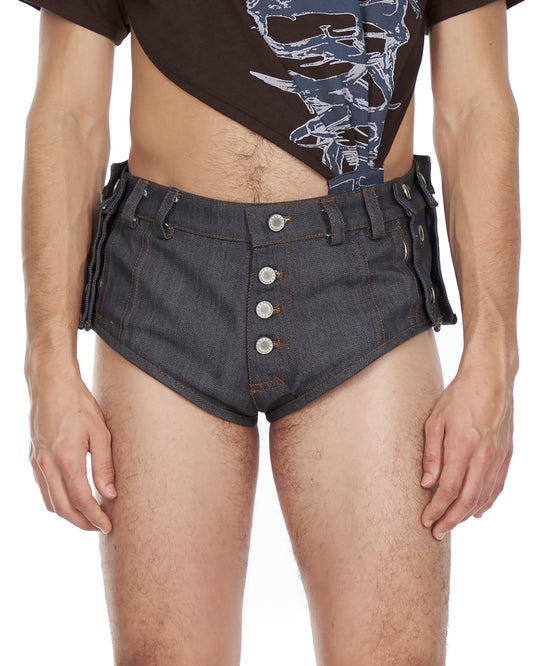 Denim Puzzle Shorts