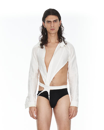 White Jockstrap Shirt