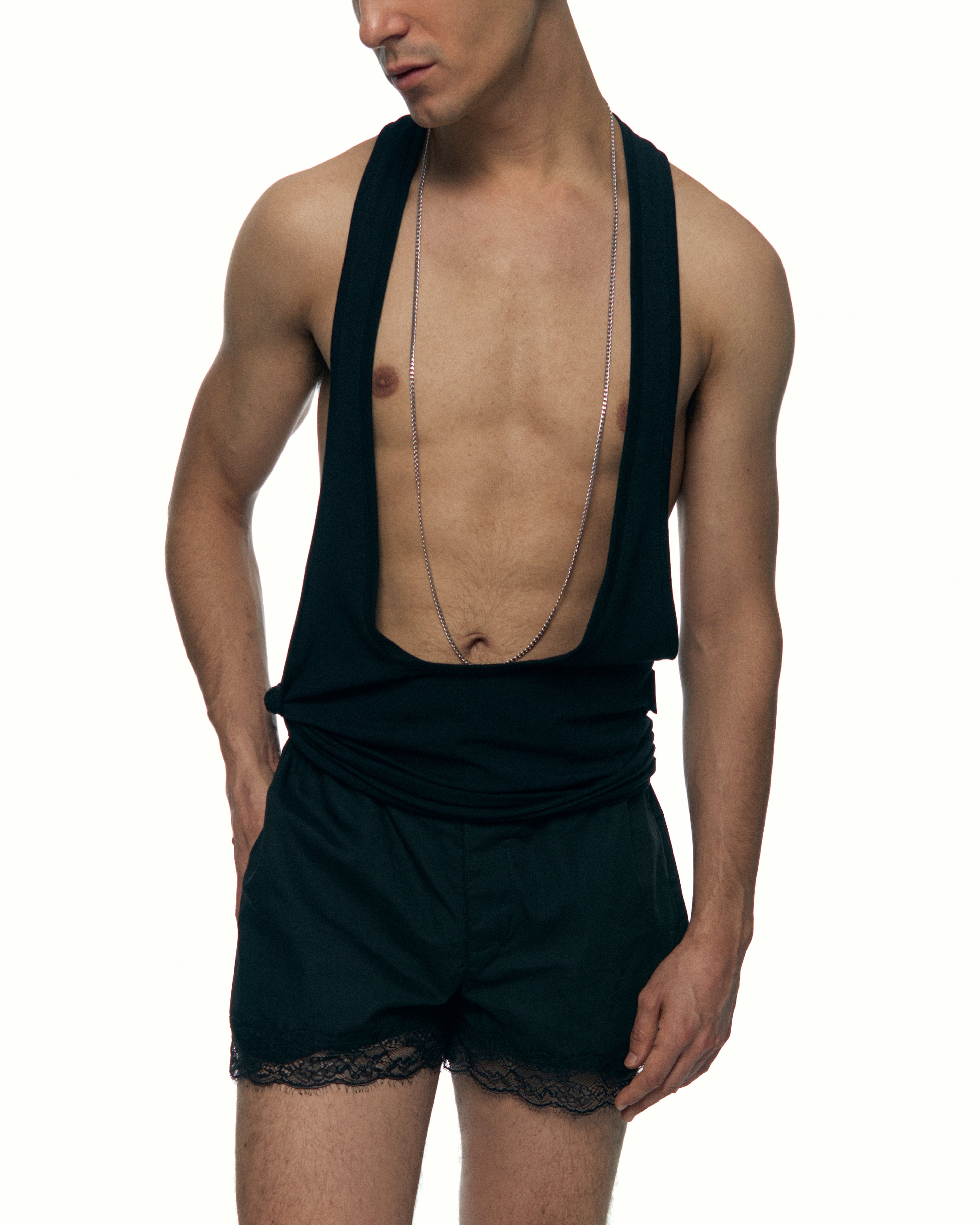 Black Infinite Straps Tank Top