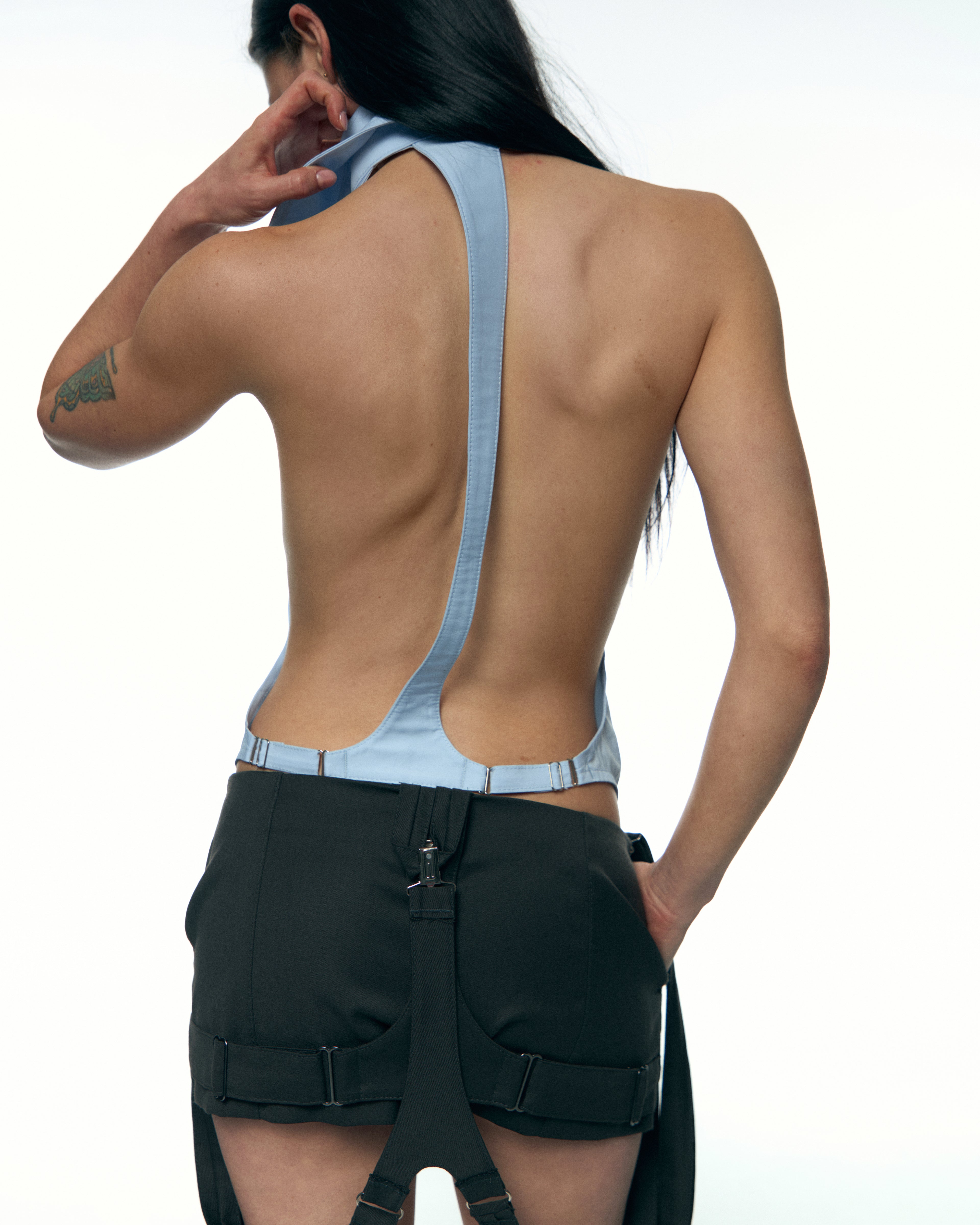 Tailored Mini Skirt  – Harness Straps