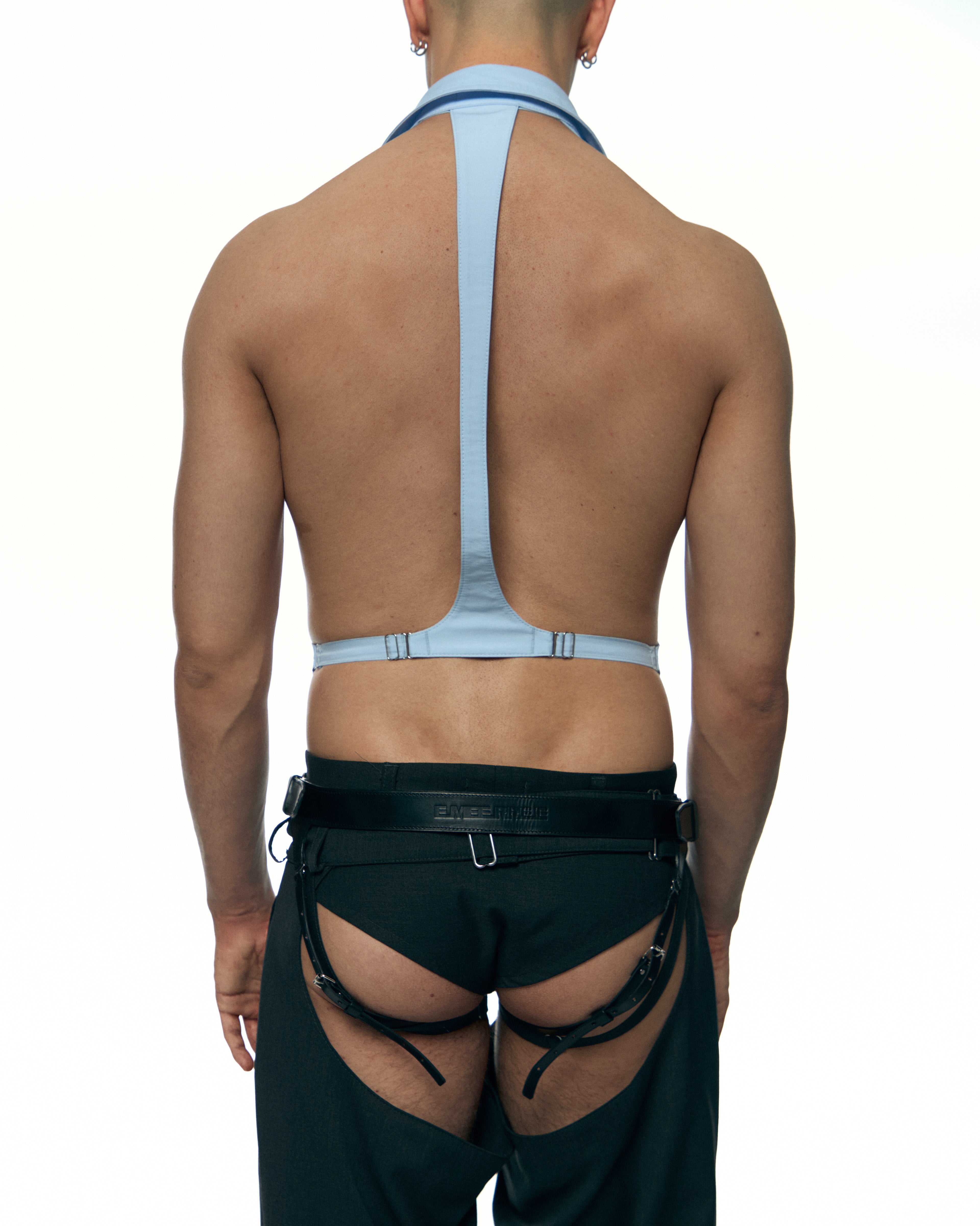 Bby Blue Harnessed Apron Shirt