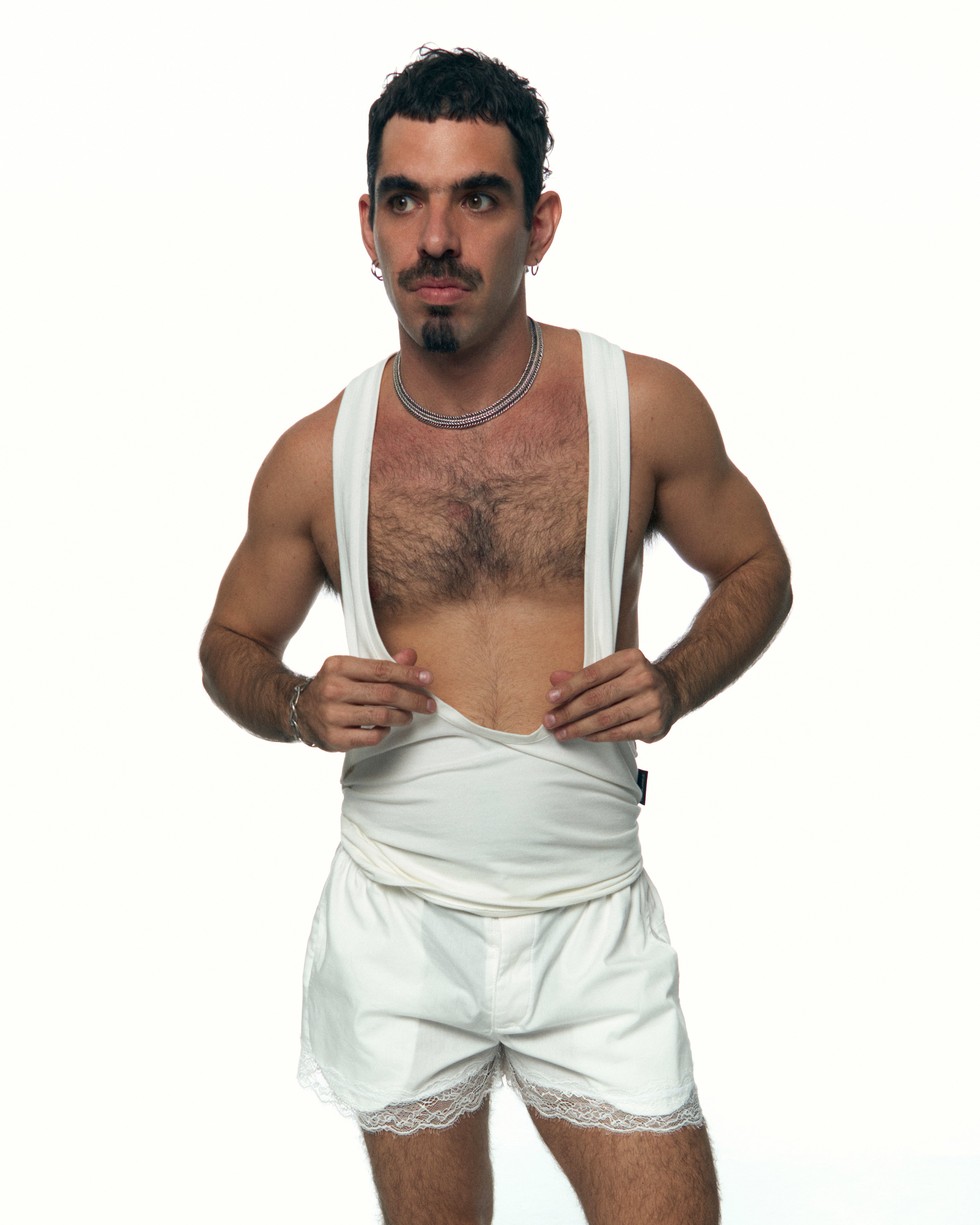 White Infinite Straps Tank Top