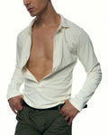 Plunge Polo - White