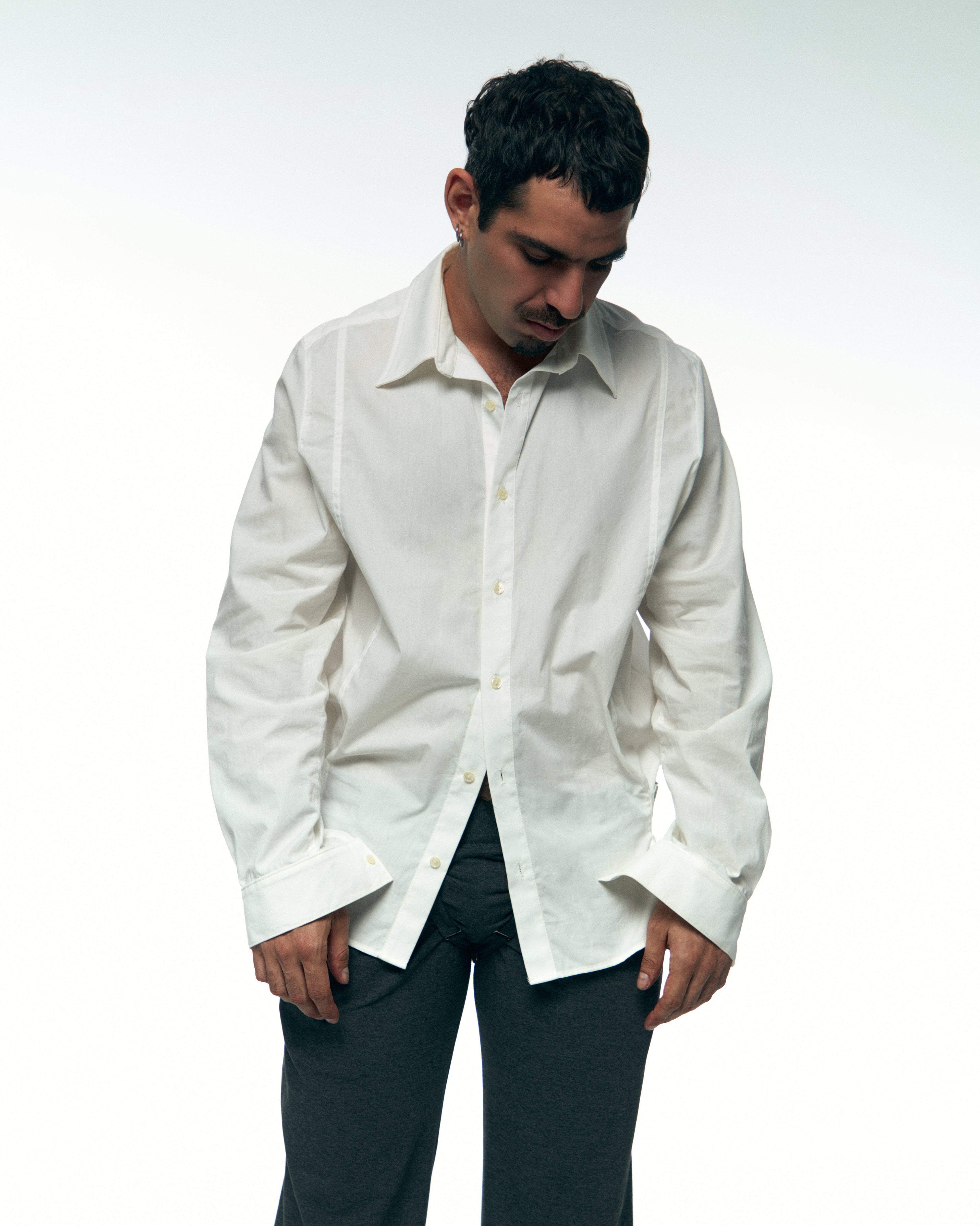 Harness-Back Shirt - White