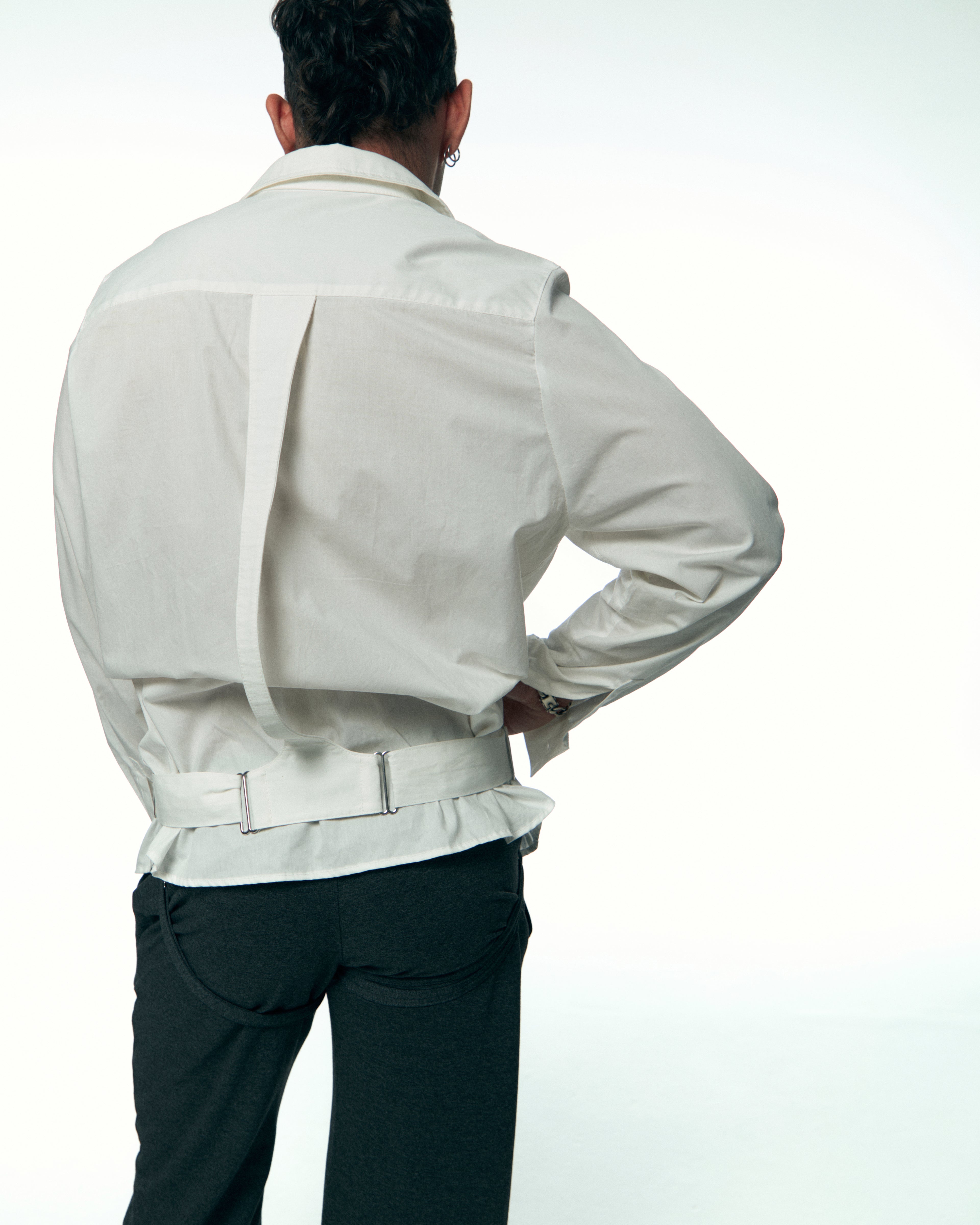 Harness-Back Shirt - White