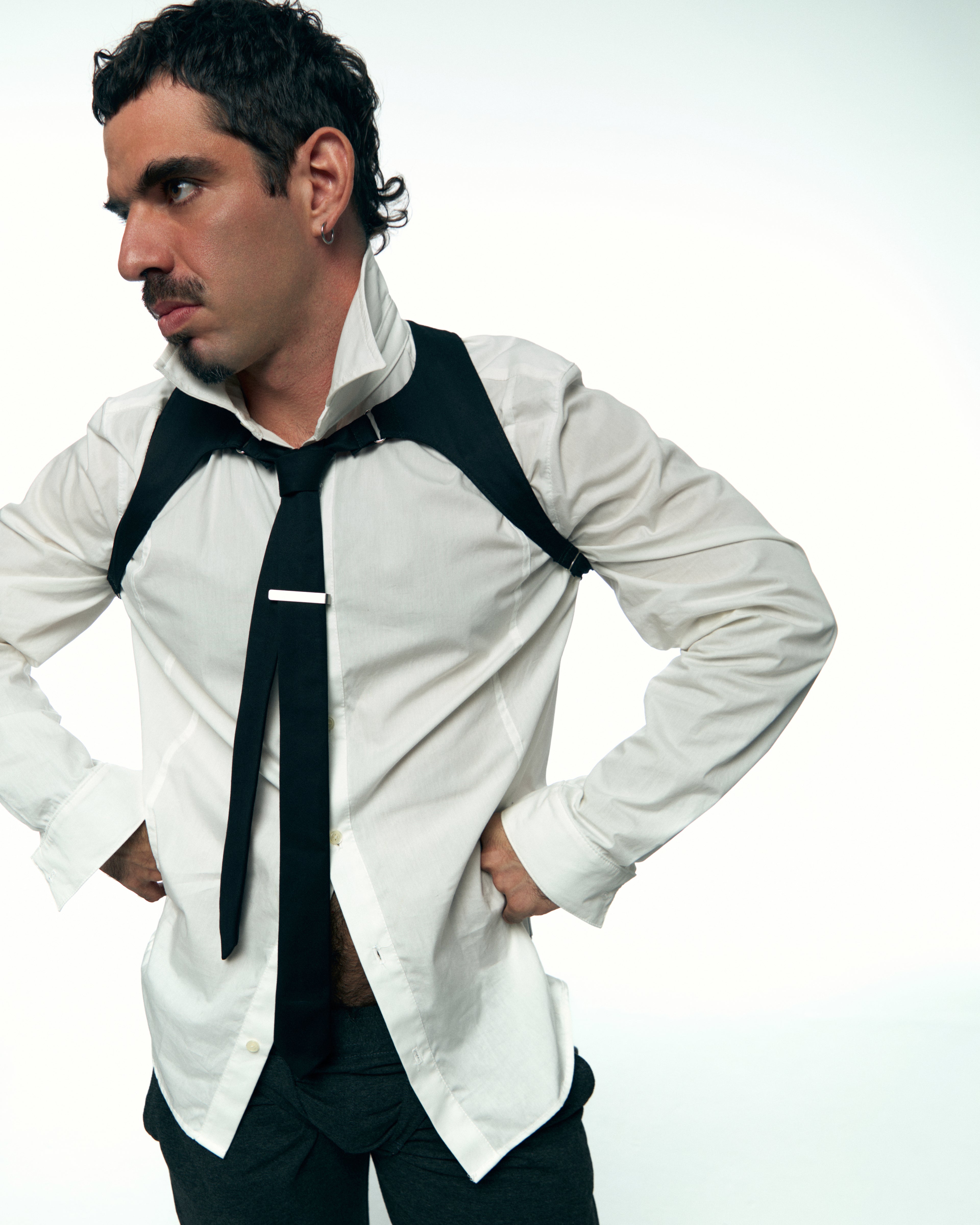 Harness-Back Shirt - White