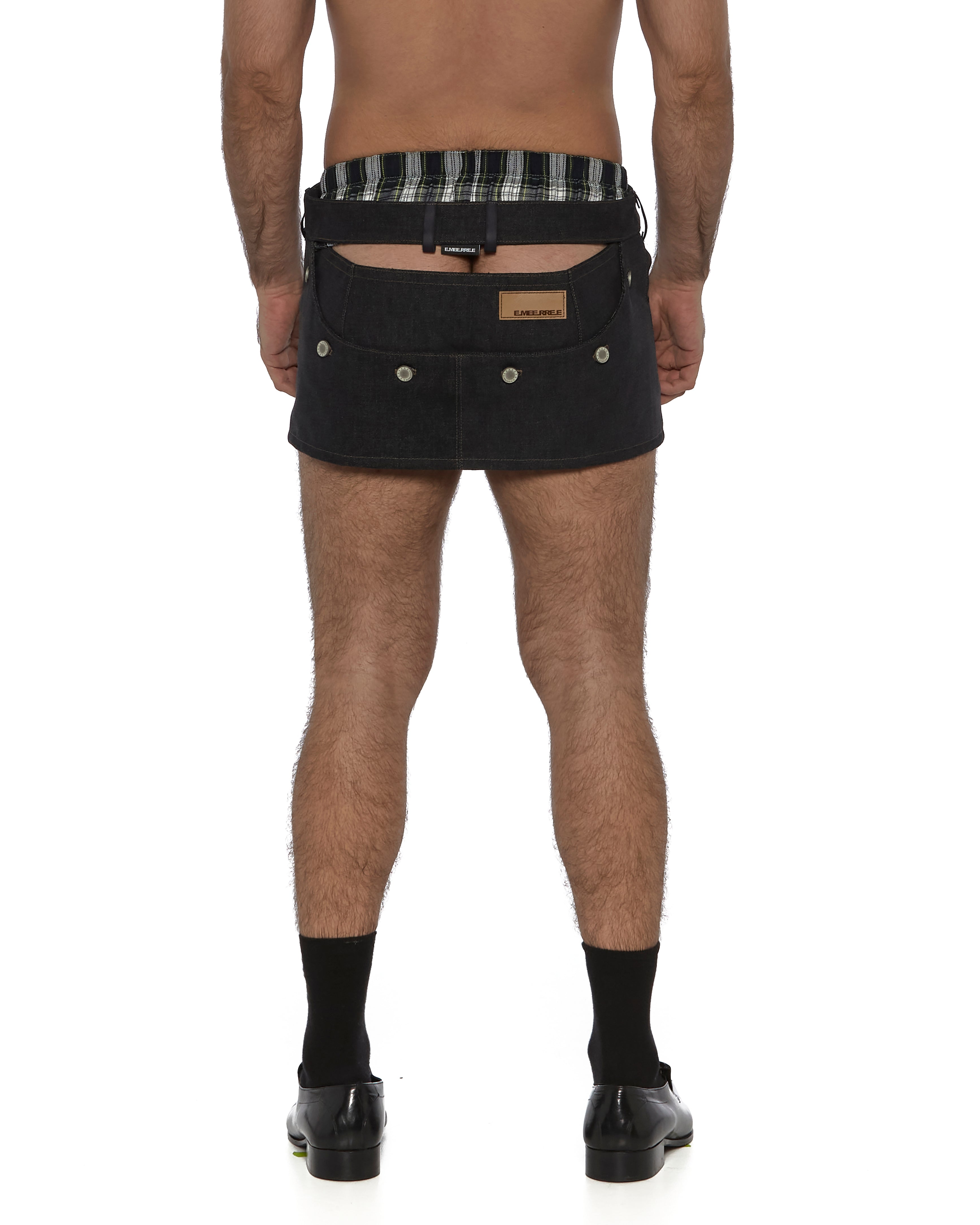 Black Mini Skirt with exposed butt