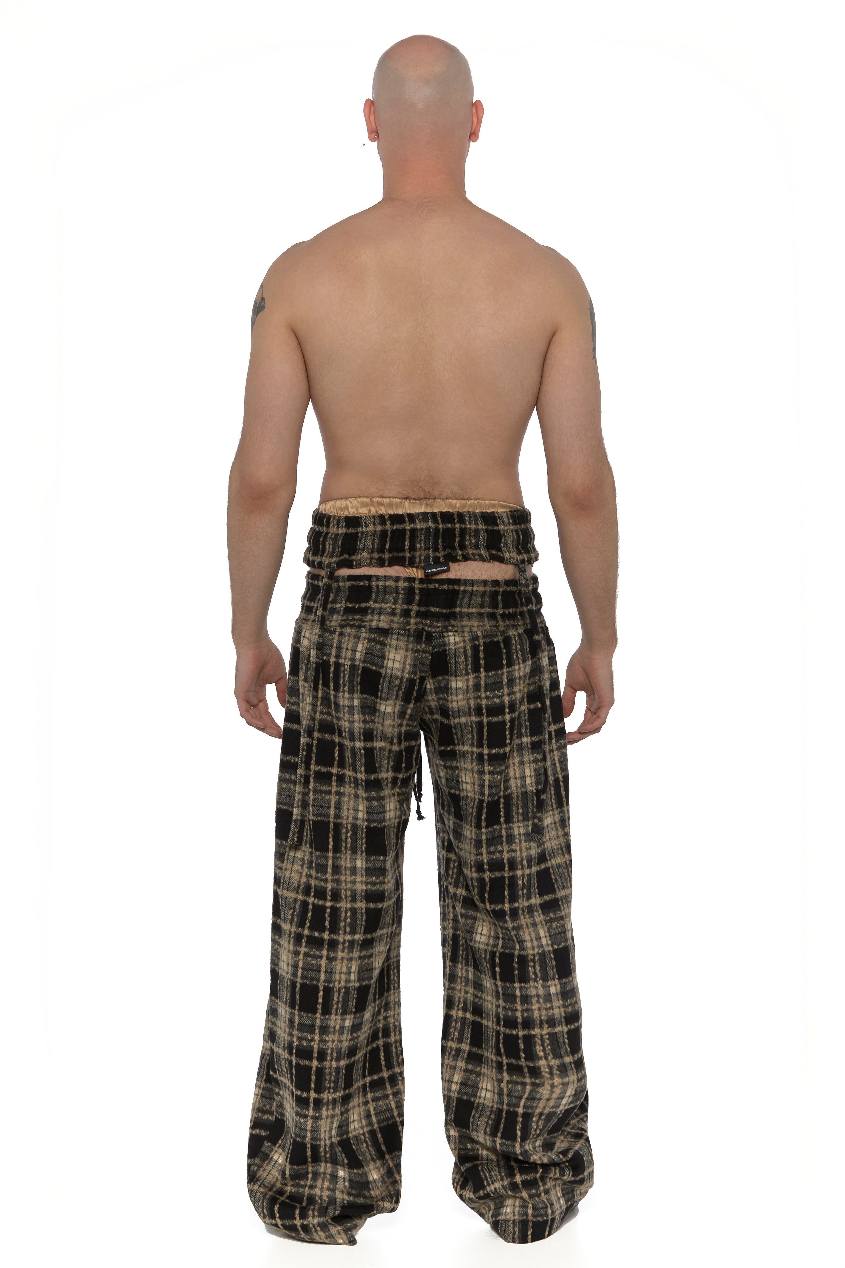 Checkered Jogger with Suspender