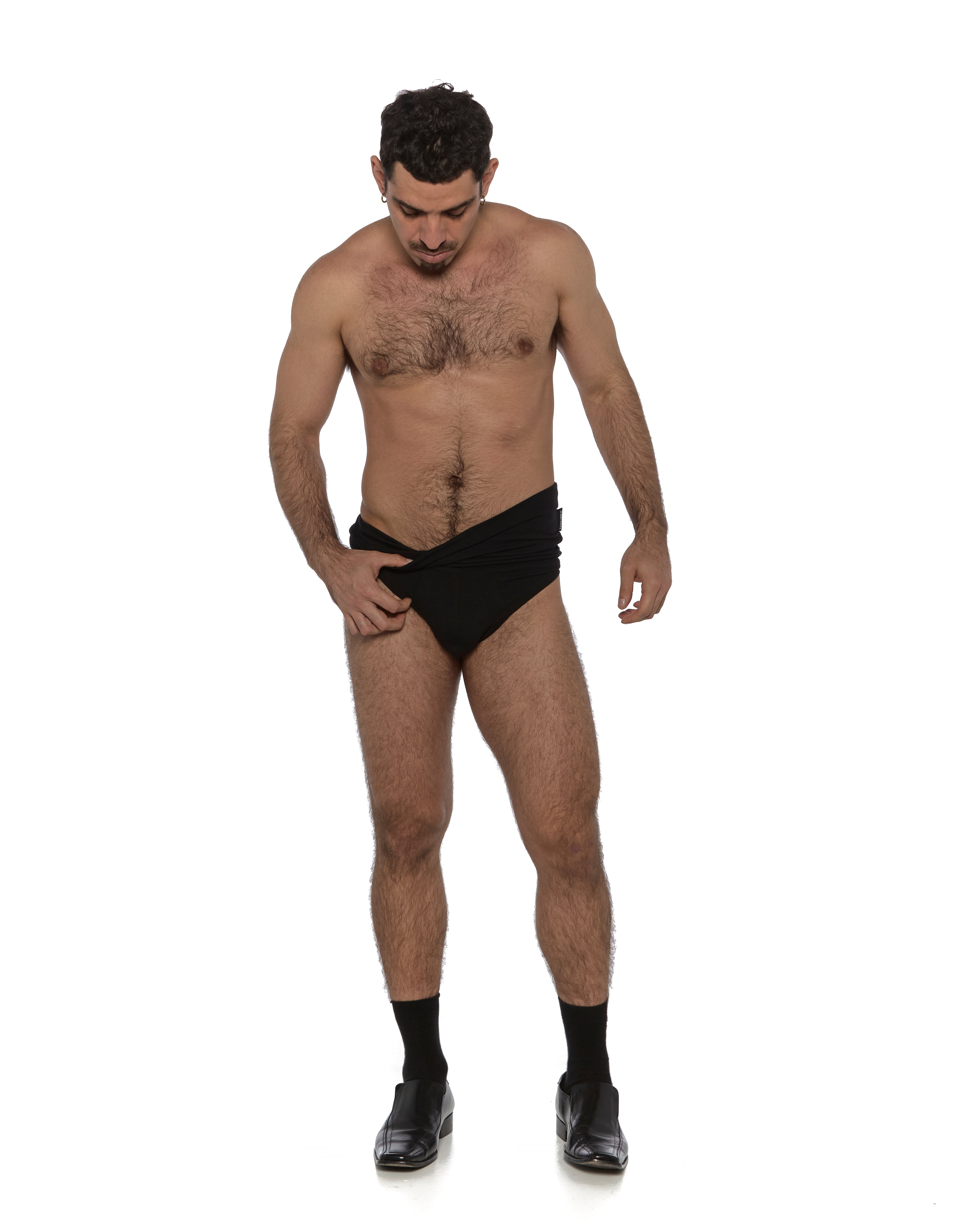 Black High Rise Briefs