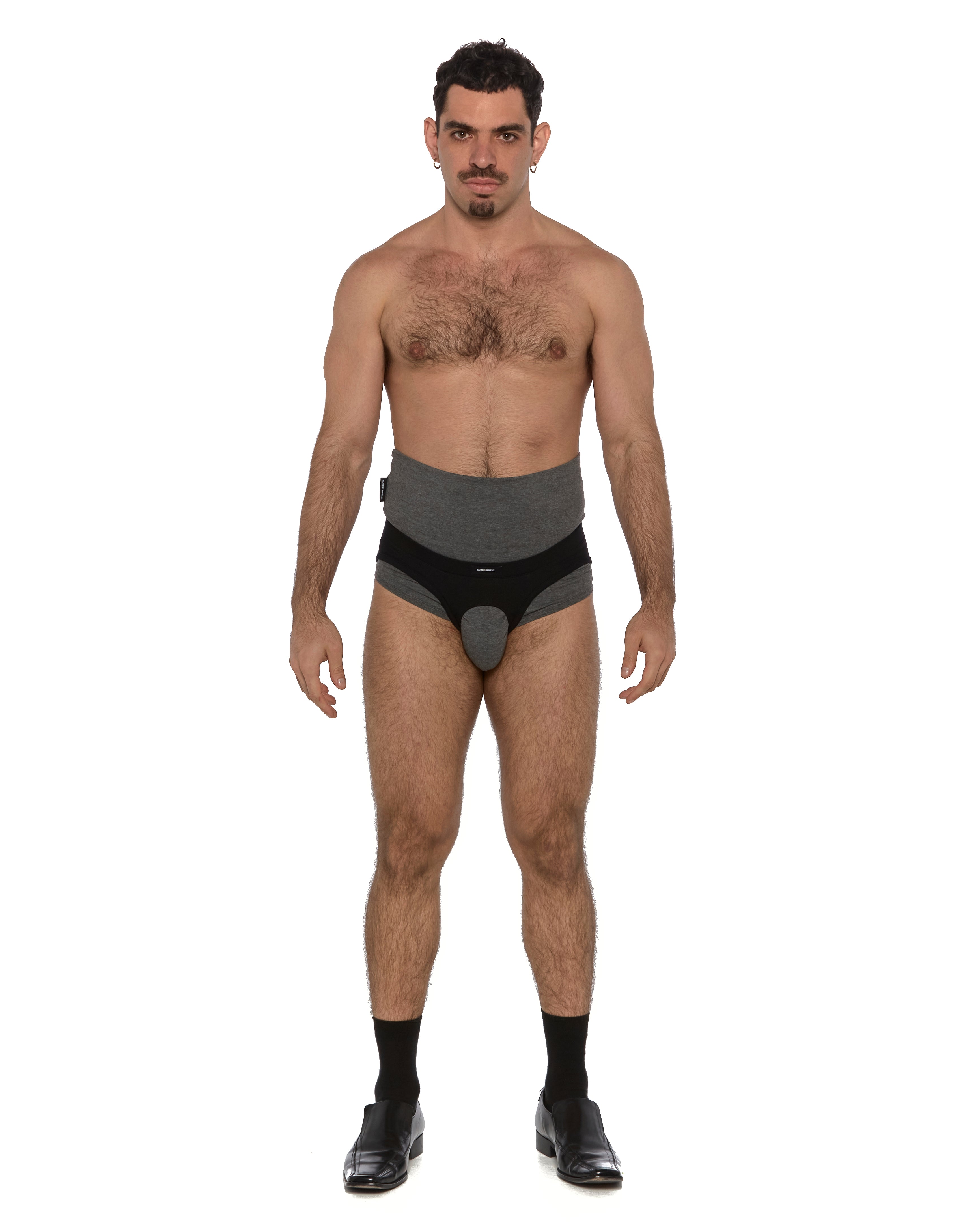 Black Cotton Jockstrap with cutouts