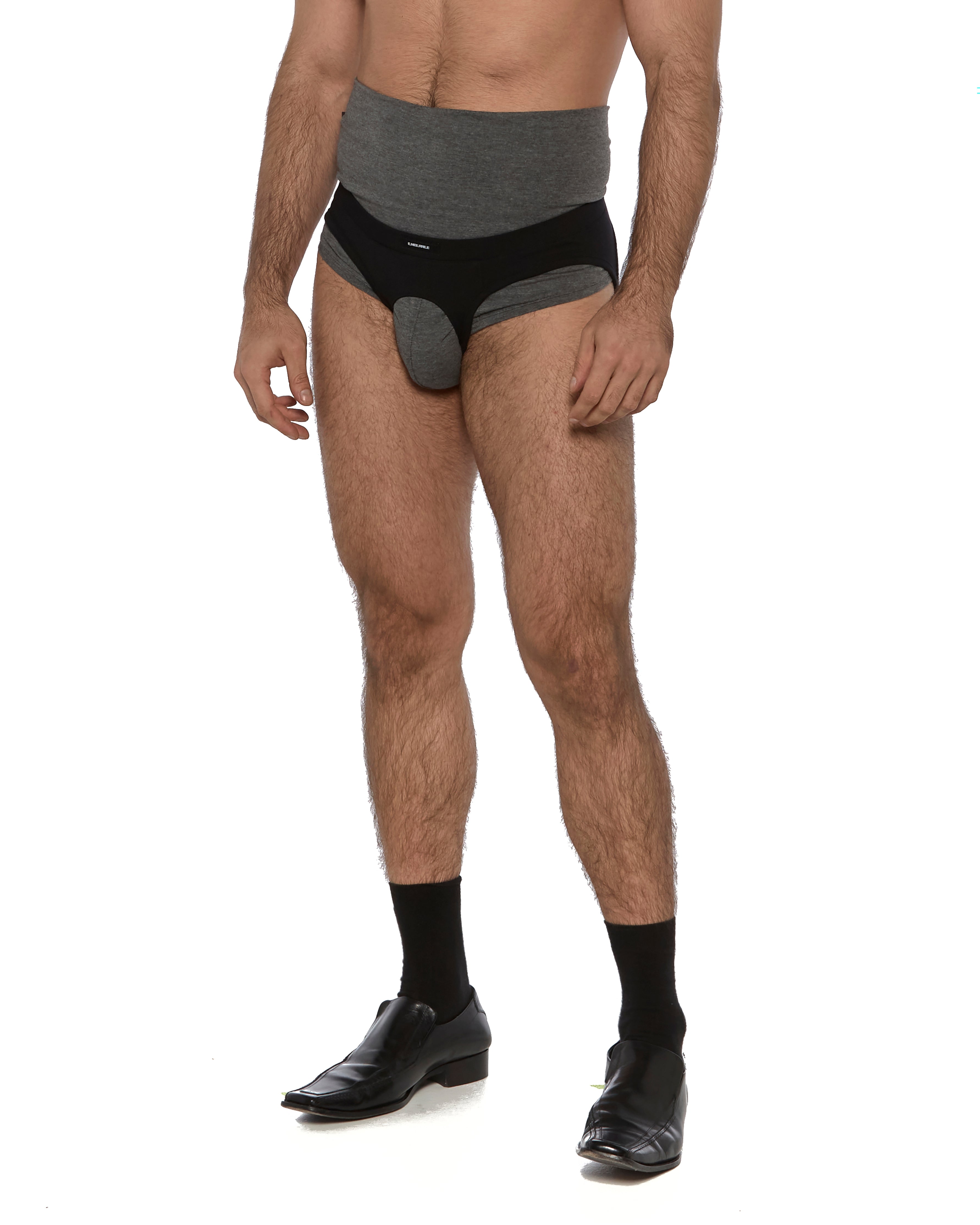 Black Cotton Jockstrap with cutouts