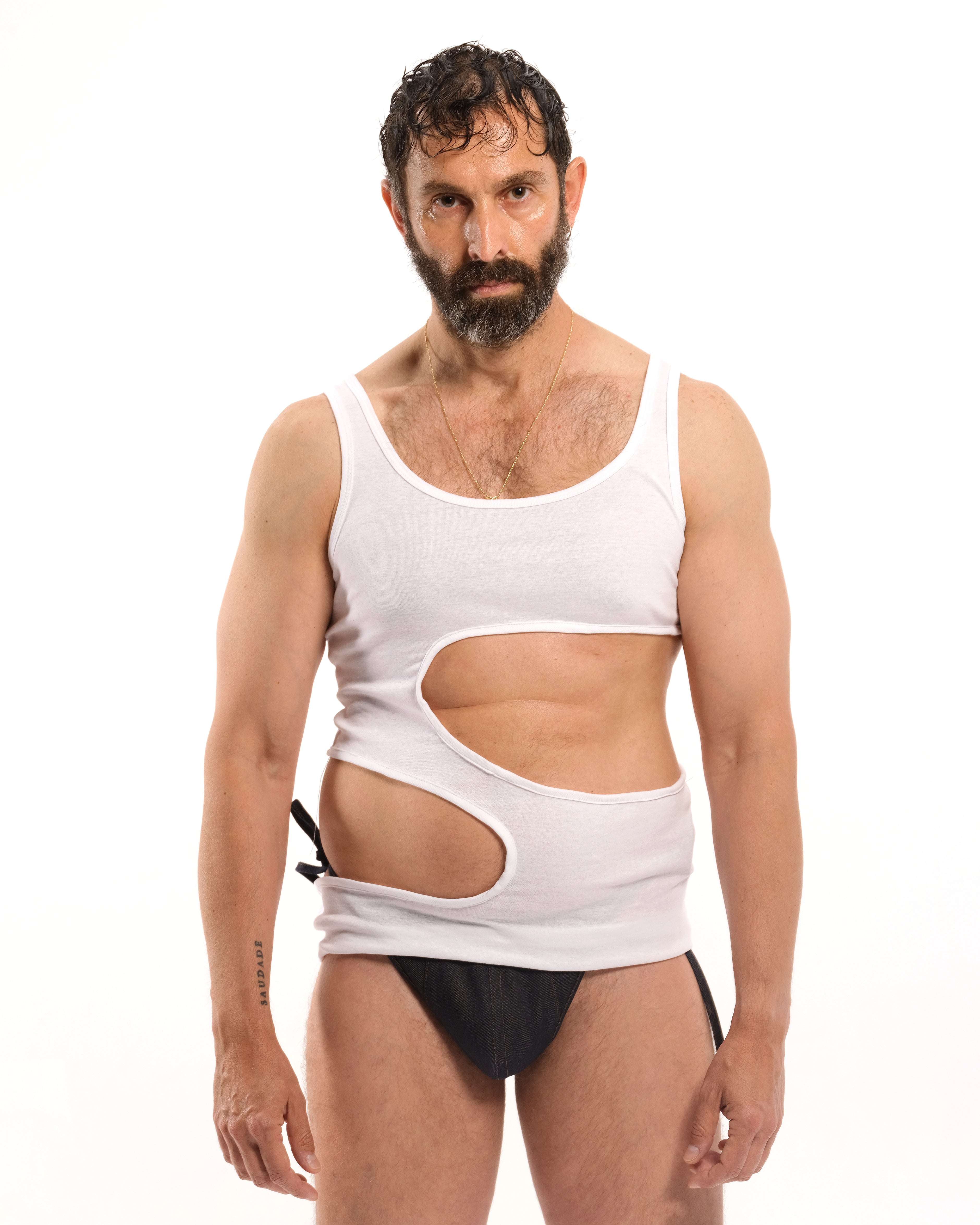 Tank Top with Cut Outs, White version