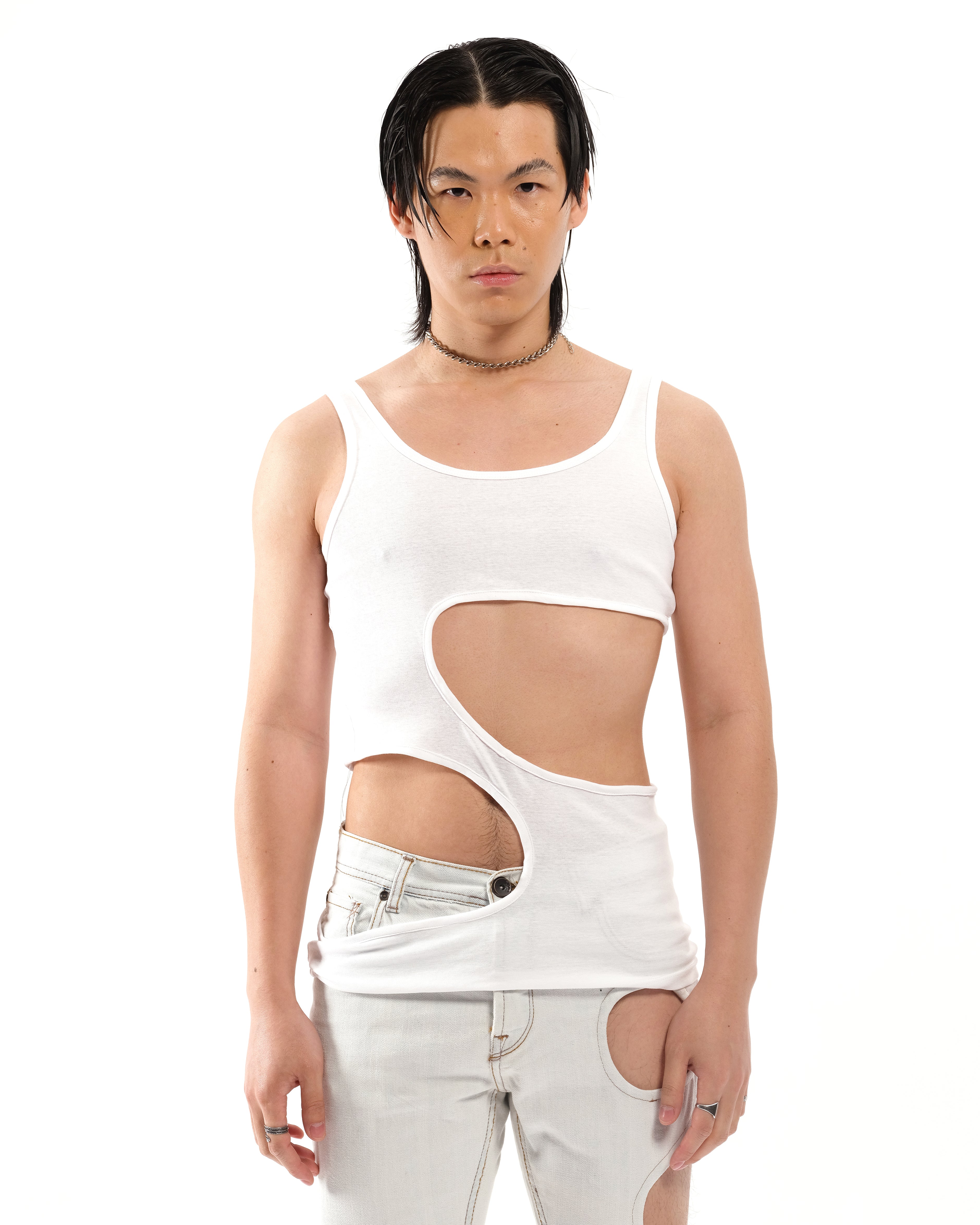 Tank Top with Cut Outs, White version