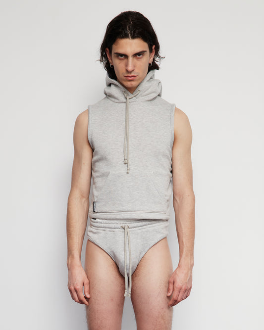 Cropped Sleeveless Sweatshirt
