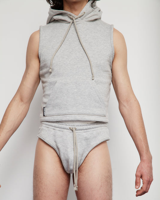 Cropped Sleeveless Sweatshirt