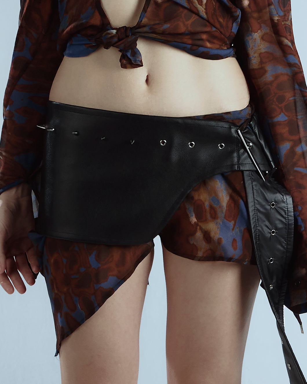 Faux Leather Belt + Skirt