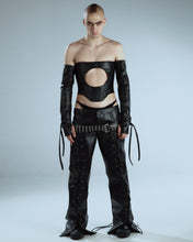 Load image into Gallery viewer, Faux Leather Corset with CutOut

