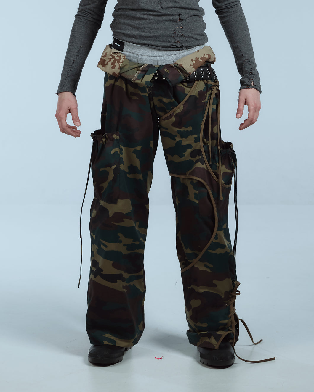 Rolled Waistband Camo  Pants