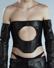 Load image into Gallery viewer, Faux Leather Corset with CutOut
