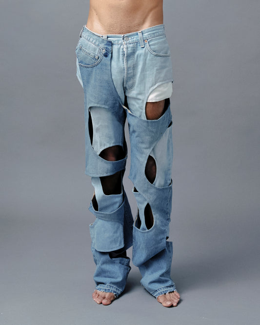 Double Jeans with Cut Outs